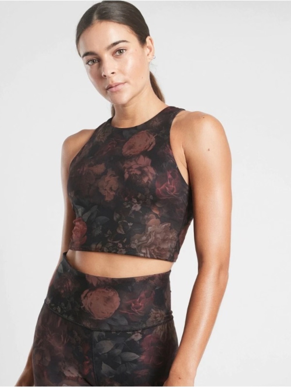 Athleta Conscious Crop Printed A-C, Antoinette Norwegian SIZE L